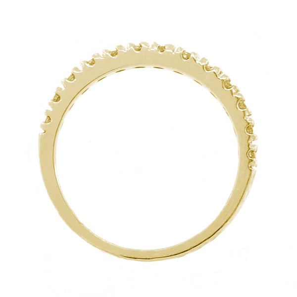 Yellow Canary Diamond Stackable Ring Band 14k Yellow Gold (0.25 ct) — true side profile