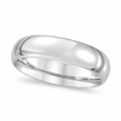 Men's Domed Wedding Ring Band in White Tungsten (6mm)