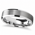 Brushed Center Beveled Tungsten Wedding Band (6mm)
