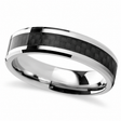 Black Carbon Fiber Inlay Carbide Tungsten Wedding (6mm)
