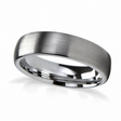 Brushed Finish Rounded Carbide Tungsten Wedding Band (6mm)