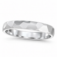 Carved Hammered Finish Wedding Ring Band Palladium (3mm)