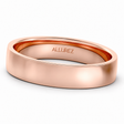 Flat Comfort-Fit Plain Ring Wedding Band 14k Rose Gold (4mm)