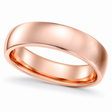 Low Dome Comfort Fit Wedding Ring For Men 14k Rose Gold (5mm)
