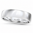 14k White Gold Wedding Ring Low Dome Comfort Fit (5 mm)