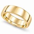Men's Wedding Band Low Dome Comfort-Fit in 18k Yellow Gold (7 mm)