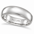 Men's Wedding Band Dome Comfort-Fit Milgrain 950 Palladium (5 mm)
