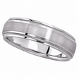 Carved Wedding Band in Palladium For Men (5mm)