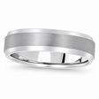 Comfort-Fit Carved Wedding Band in Palladium for Men (6mm)