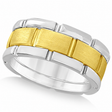 Comfort-Fit Two-Tone Wedding Band (8.5mm)
