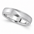 Men's Carved Wedding Band in 14k White Gold (5mm)