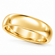 Dome Comfort Fit Wedding Ring Band 14k Yellow Gold (6mm)