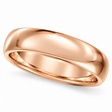 Dome Comfort Fit Wedding Ring Band 14k Rose Gold (6mm)