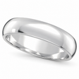 Dome Comfort Fit Wedding Ring Band Platinum (5mm)