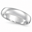 Dome Comfort Fit Wedding Ring Band Palladium (5mm)
