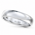 Dome Comfort Fit Wedding Ring Band 14k White Gold (4mm)