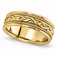 Hand Made Celtic Wedding Band in 18k Yellow Gold (6mm)