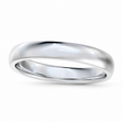 Dome Comfort Fit Wedding Ring Band 14k White Gold (3mm)