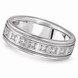 Pave-Set Diamond Wedding Band in Palladium for Men (0.40 ctw)