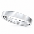 14k White Gold Wedding Band Plain Ring Flat Comfort Fit (3mm)