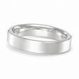 Dome Comfort Fit Wedding Ring Men's European Band 14k White Gold (4mm)