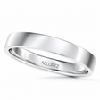 18k White Gold Wedding Band Flat Comfort Fit (3mm)