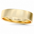 14k Yellow Gold Plain Wedding Band Flat Comfort-Fit Plain Ring (5 mm)