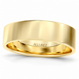 14k Yellow Gold Plain Wedding Band Flat Comfort-Fit Plain Ring (6 mm)