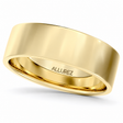 18k Yellow Gold Wedding Band Plain Ring Flat Comfort-Fit (6 mm)
