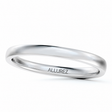14k White Gold Wedding Ring Low Dome Comfort Fit (2mm)