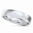 14k White Gold Wedding Ring Low Dome Comfort Fit (4 mm)
