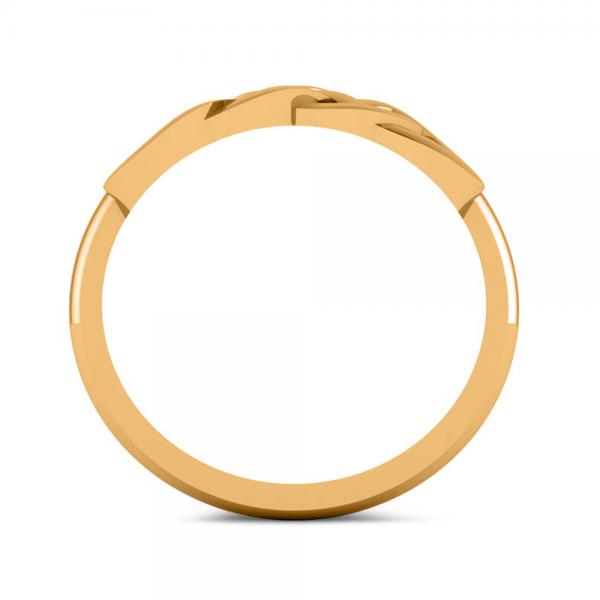 Double Infinity Fashion Ring in Plain Metal 14k Yellow Gold