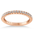 Diamond Semi-Eternity Ring Wedding Band 14k Rose Gold (0.41ct) size 3.5