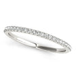 Lab Diamond Accented Semi Eternity Wedding Band in 14k White Gold (0.13ct)