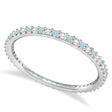 Custom-Made Petite Aquamarine Eternity Wedding Band 14k White Gold (0.25ct)