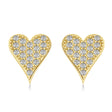 Diamond Pave Elongated Heart Earrings 14k Yellow Gold (0.38ct)