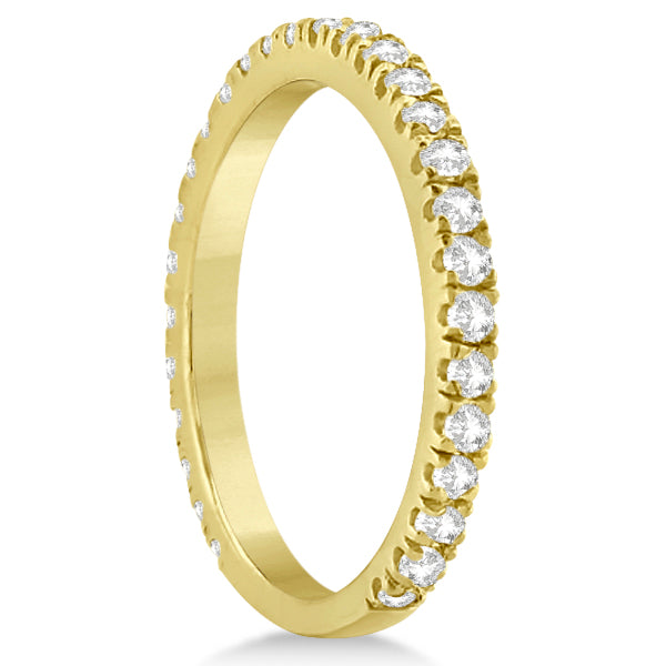 Round Diamond Eternity Wedding Ring 18K Yellow Gold Diamond Band (0.58ct) Size 7.5