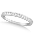 Channel Set Princess Cut Diamond Wedding Band 14k White Gold (0.20ct)