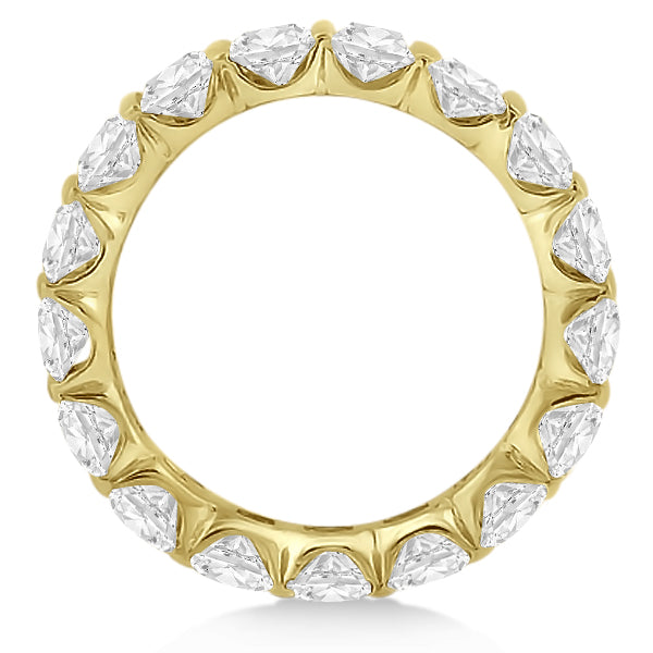 Bar-Set Princess Cut Diamond Eternity Ring Band 14k Y. Gold (1.15ct) size 3.5