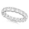 Bar-Set Princess Cut Diamond Eternity Ring Band 18k White Gold (1.15ct) Size 7.75