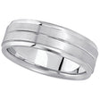 Carved Wedding Band in Palladium For Men (7mm) Size 11.5