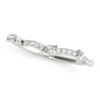 Diamond Contoured Marquise Wedding Band Ring 14k White Gold (0.23ct)