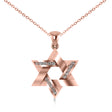 Diamond Star of David Pendant Necklace 14k Rose Gold (0.23ct)