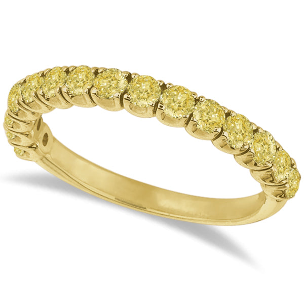 Yellow Canary Diamond Ring Anniversary Band 14k Yellow Gold (1.00ct)