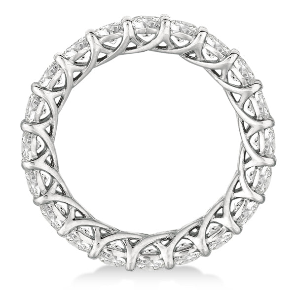 Luxury Diamond Eternity Anniversary Ring Band 14k White Gold (3.50ct) SIZE 7.5