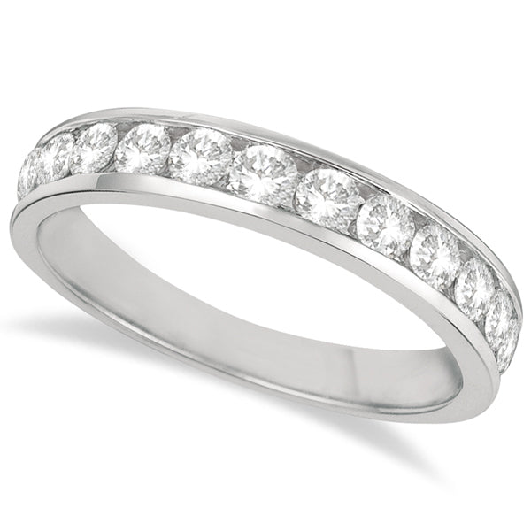 Channel-Set Diamond Anniversary Ring Band Palladium (0.75ct)