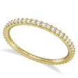 Petite Diamond Prong-Set Eternity Wedding Band 14k Yellow Gold (0.25ct) - Size 6
