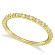 Petite Black & White Diamond Eternity Wedding Band 14k Yellow Gold (0.25ct)