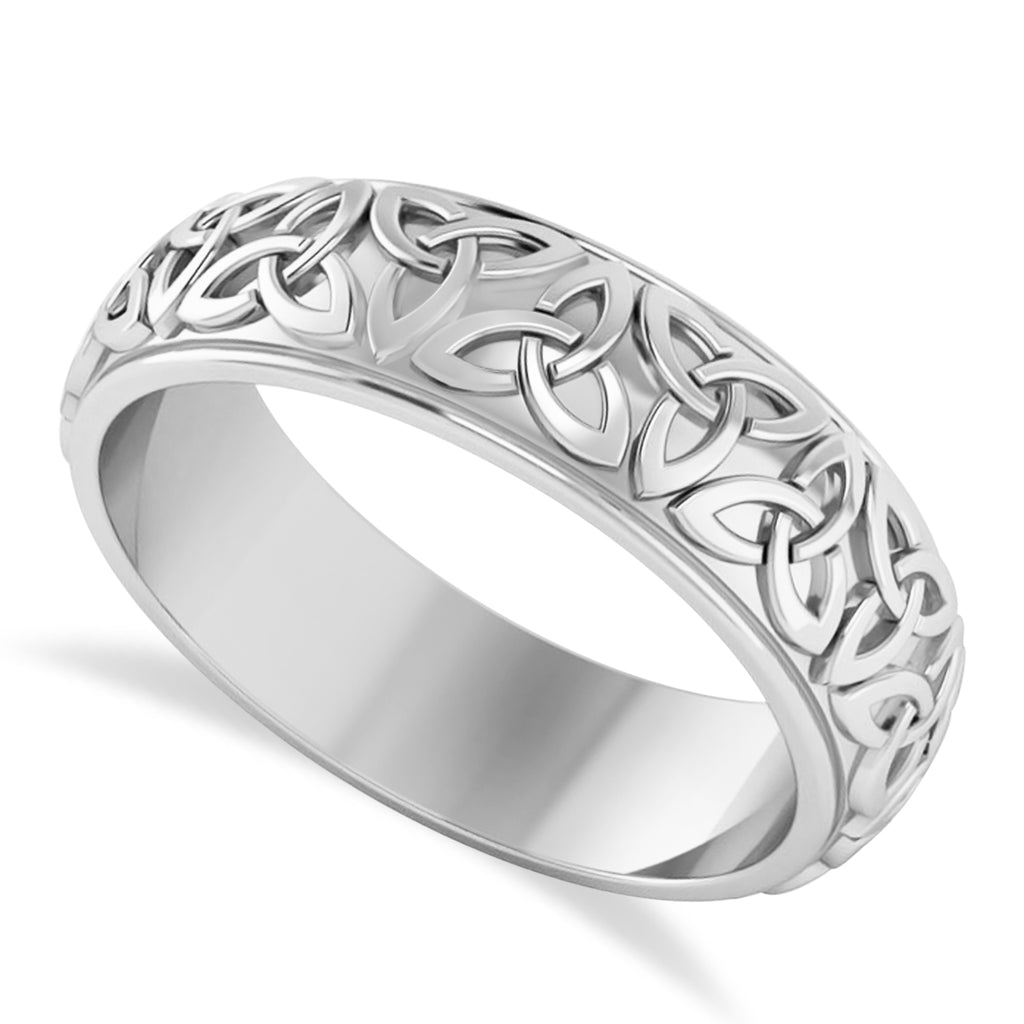 Celtic Knot Eternity Band 14k White Gold SIZE 7