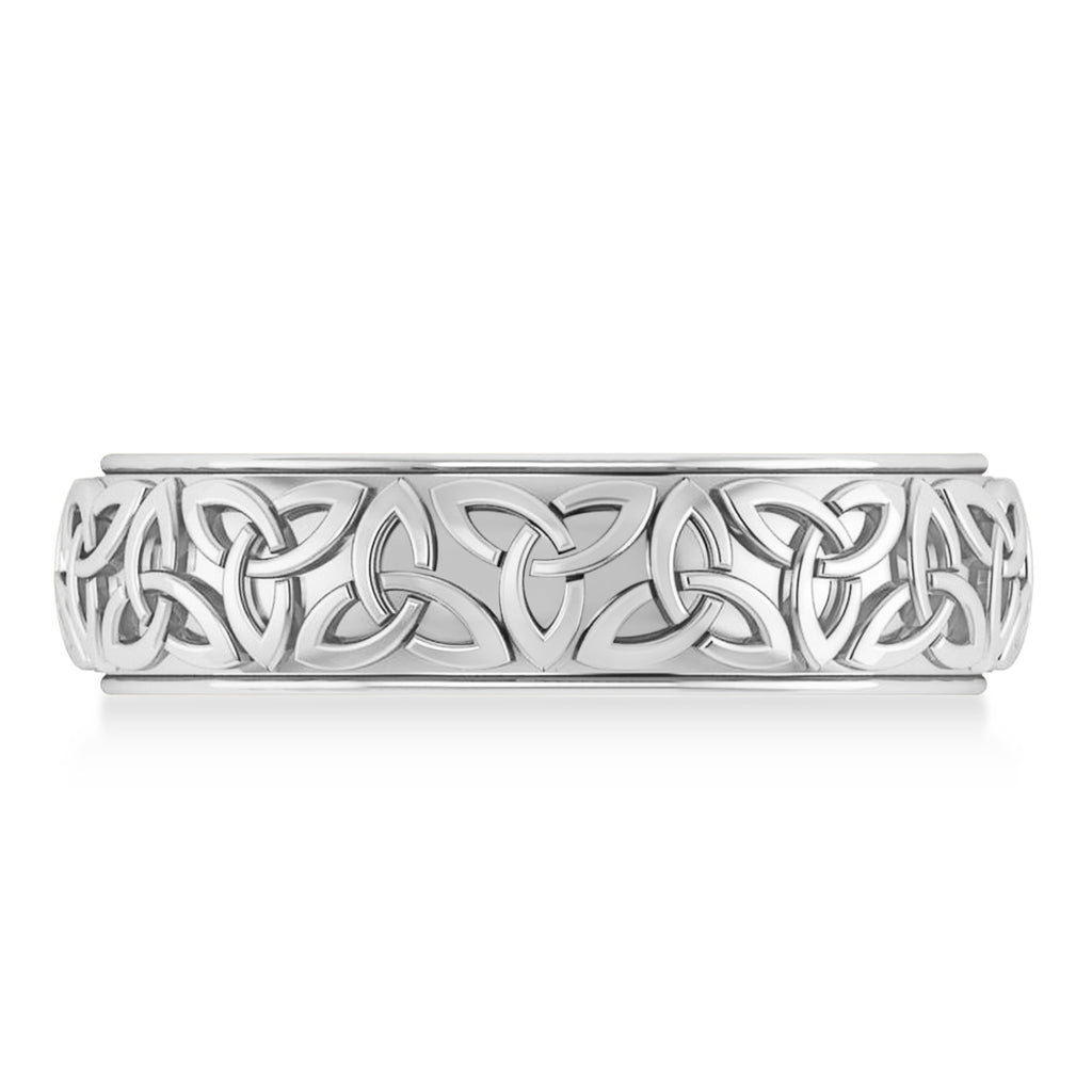 Celtic Knot Eternity Band 14k White Gold SIZE 7